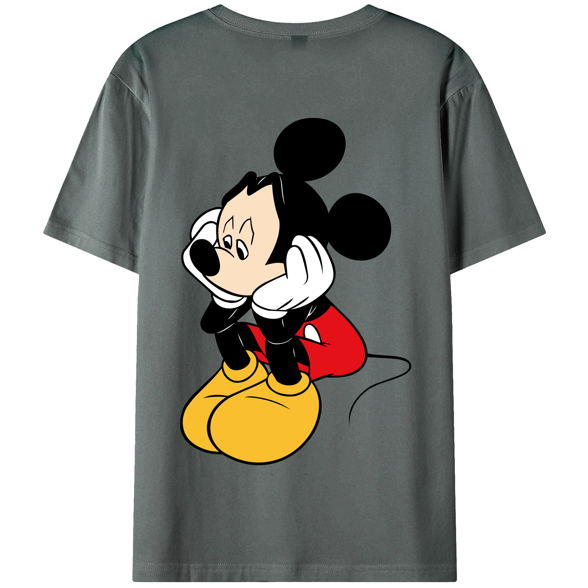 （画像用） ミッキーマウス Mickey Mouse 綿100％半袖Tシャツ（背面プリント）